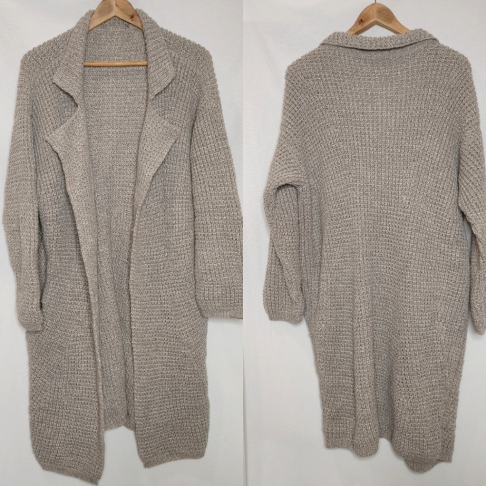 Pendleton EMERY CARDIGAN Coatigan Longline Tan Mix Beige Neutral wool alpaca L - Picture 1 of 10